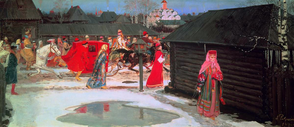 The Wedding Train in Moscow by Andrei Petrovich Riabushkin,A3(16x12")Poster