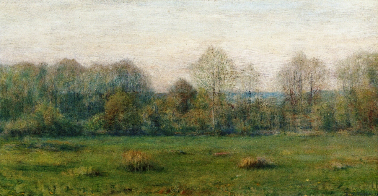 A Spring Morning, vintage artwork by Dwight W. Tryon, 12x8" (A4) Poster