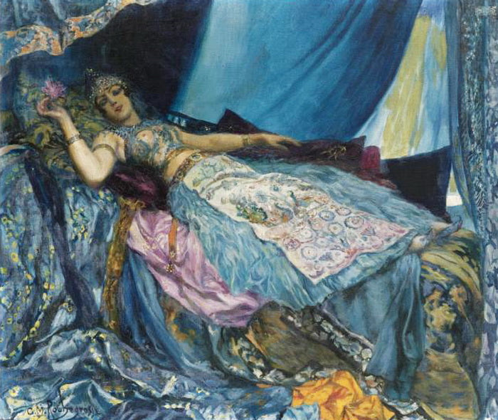 The Blue Princess by Georges Antoine Rochegrosse,A3(16x12")Poster