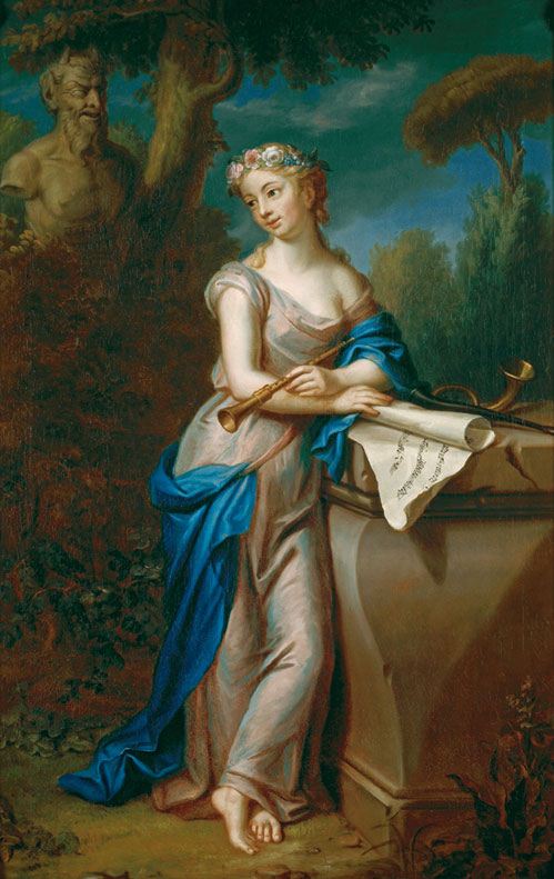 Euterpe, vintage artwork by Emmanuel Jakob Handmann, 12x8" (A4) Poster