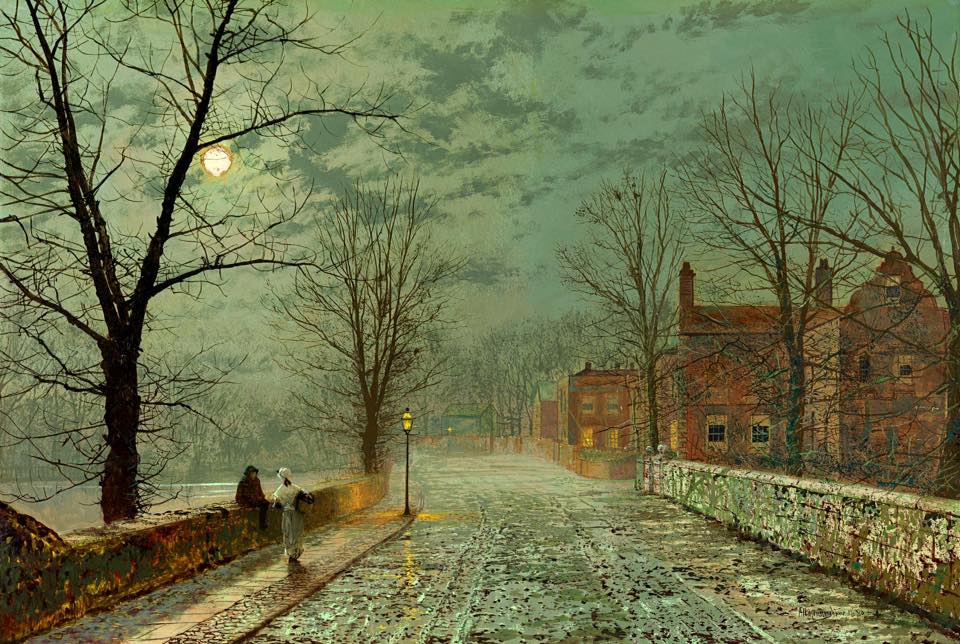 Bonchurch, the Isle of Wight, vintage artwork by John Atkinson Grimshaw, 12x8" (A4) Poster