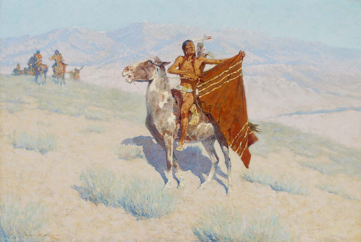 The Blanket Signal by Frederic Remington,A3(16x12")Poster