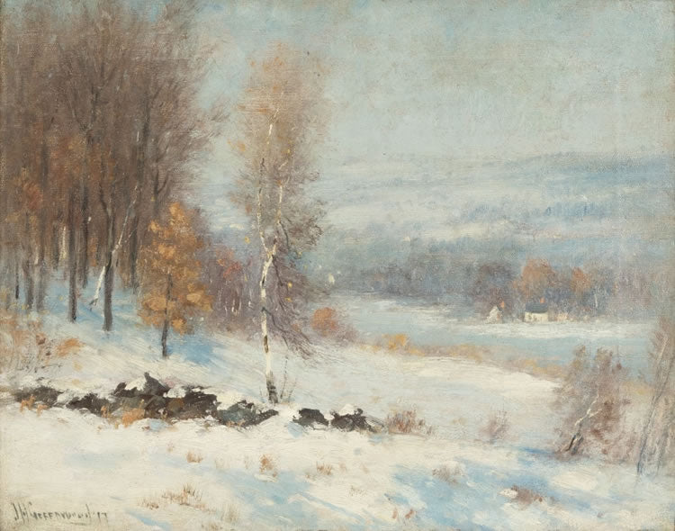 A New England Winter by Joseph H. Greenwood,A3(16x12")Poster