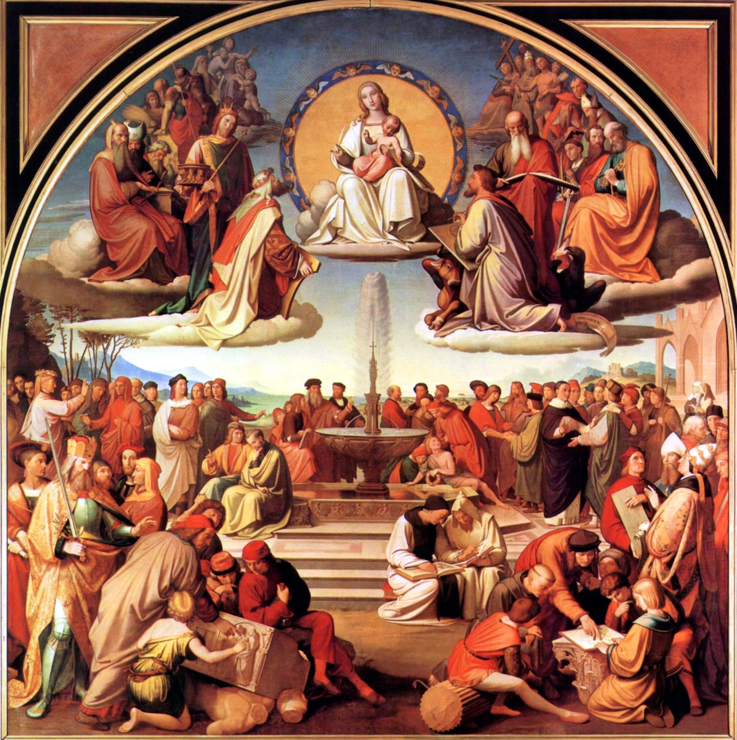 The Triumph of Religion in the Arts, vintage artwork by Johann Friedrich Overbeck, A3 (16x12") Poster Print