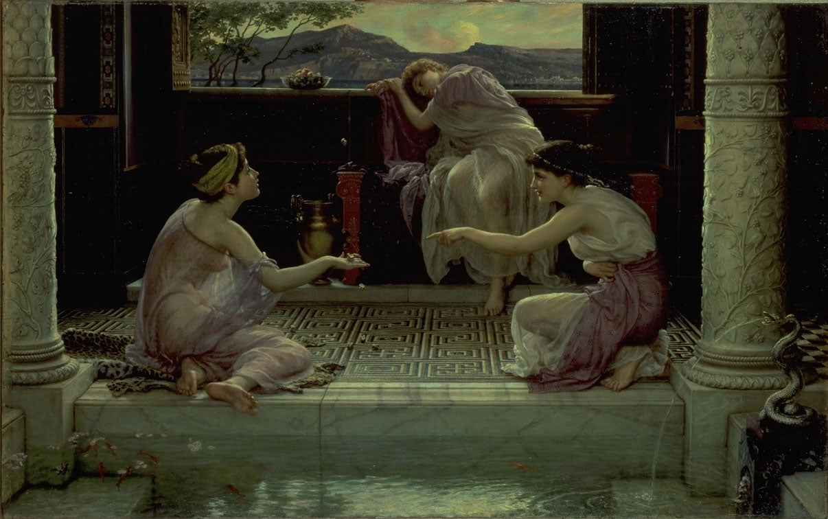 Knuckle Bones, vintage artwork by Sir Edward John Poynter, 12x8" (A4) Poster