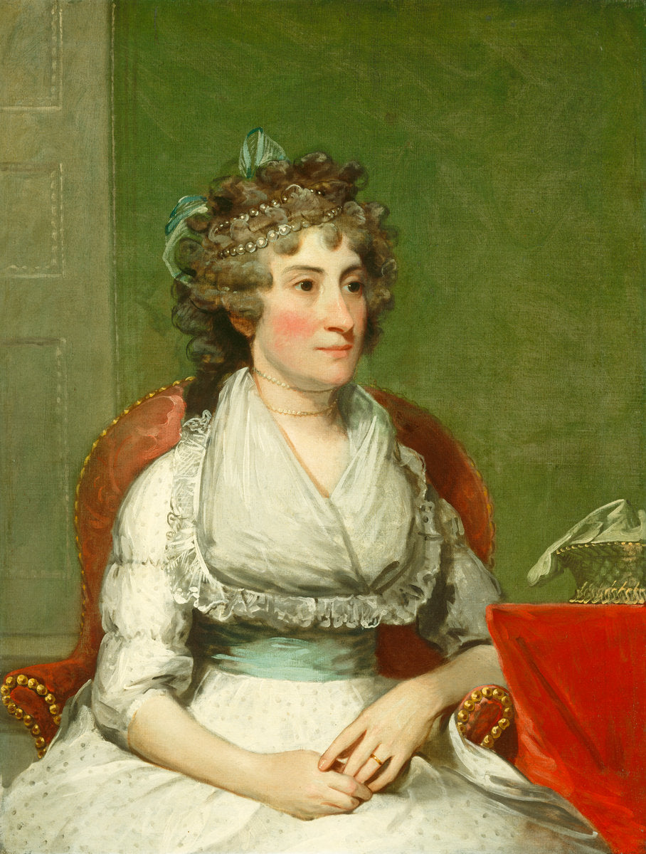 Catherine Yates Pollock (Mrs. George Pollock), vintage artwork by Gilbert Stuart, 12x8" (A4) Poster