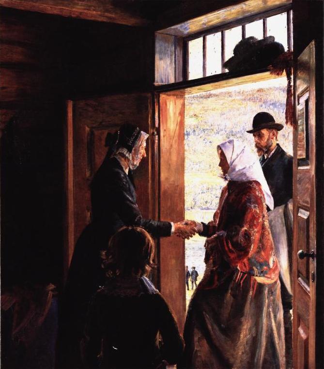 Welcome!, vintage artwork by Eyolf Soot, 12x8" (A4) Poster