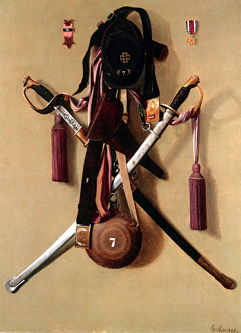ivil War Regalia of Major Levi Green McCauley by George Cope,A3(16x12")Poster
