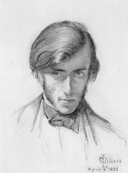 Frederic George Stephens, vintage artwork by Sir John Everett Millais, 12x8" (A4) Poster