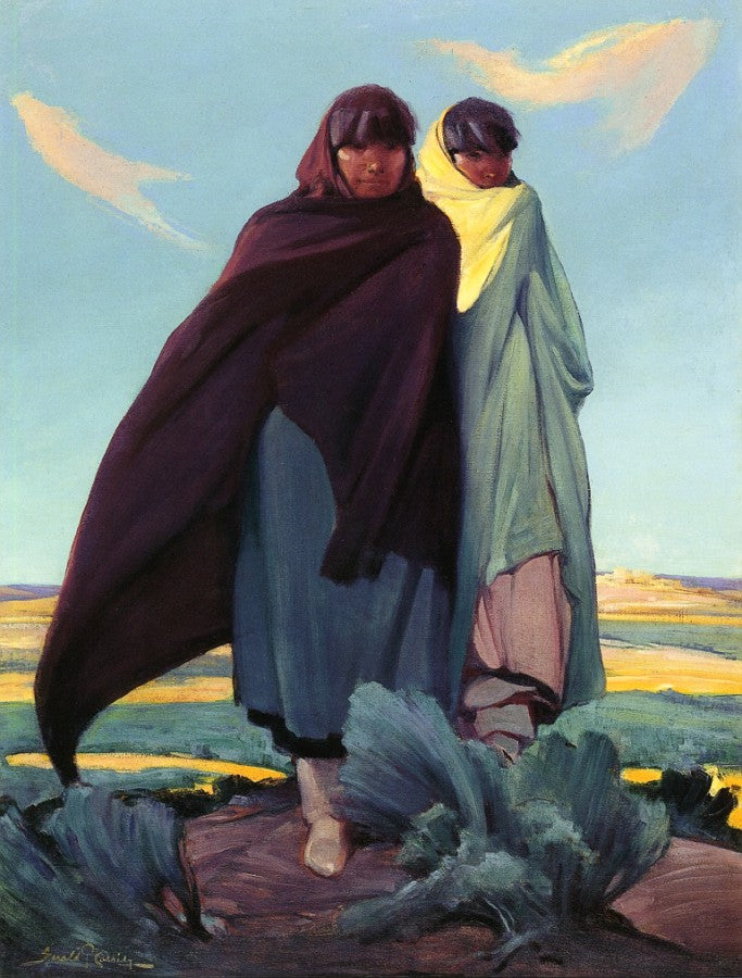 The Priestesses, vintage artwork by Gerald Cassidy, 12x8" (A4) Poster