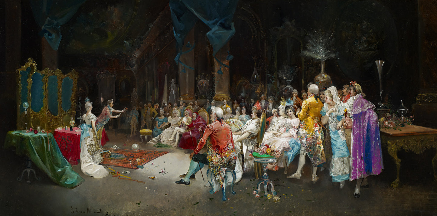 Magician at the Palace by Eugenio Lucas Villamil,A3(16x12")Poster