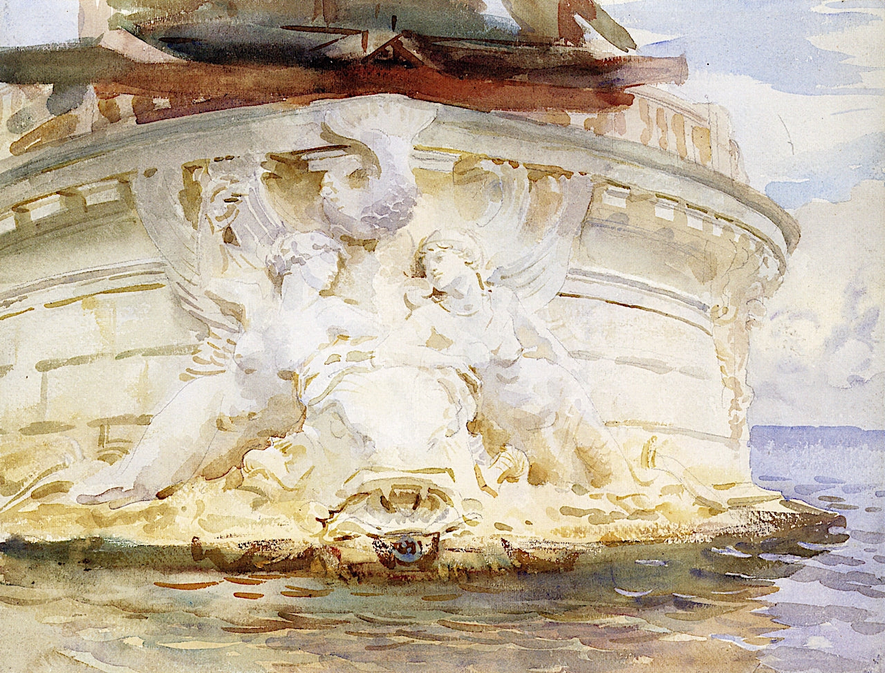 At Miami, Florida, vintage artwork by John Singer Sargent, 12x8" (A4) Poster