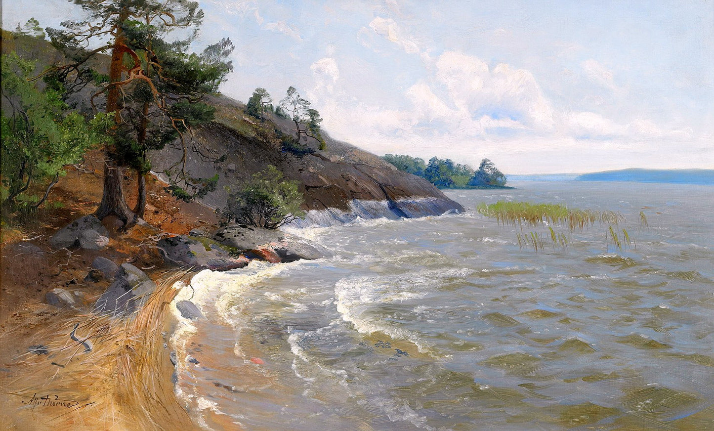 Summer on the archipelago, vintage artwork by Sven Alfred Thörne, 12x8" (A4) Poster