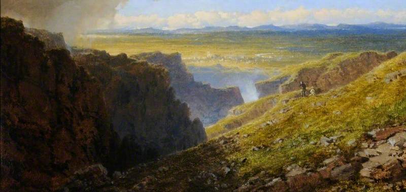 Cheddar Cliffs, Somerset, vintage artwork by Edmund John Niemann, A3 (16x12") Poster Print