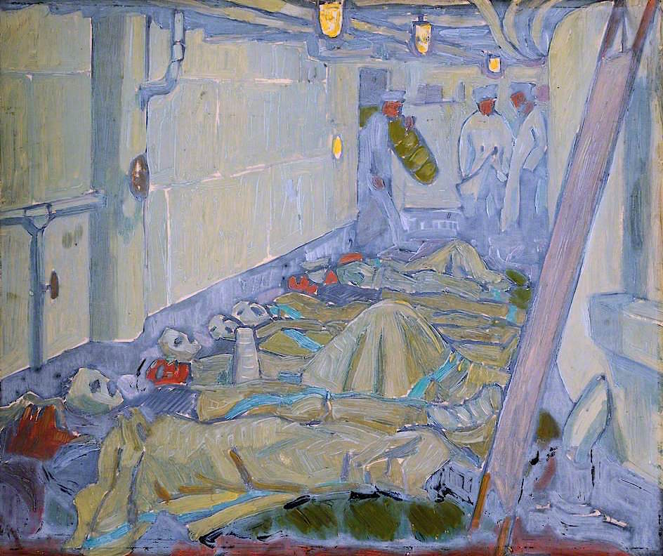 fter Treatment, Lying on Deck by Jan (Godfrey Jervis) Gordon,16x12(A3) Poster