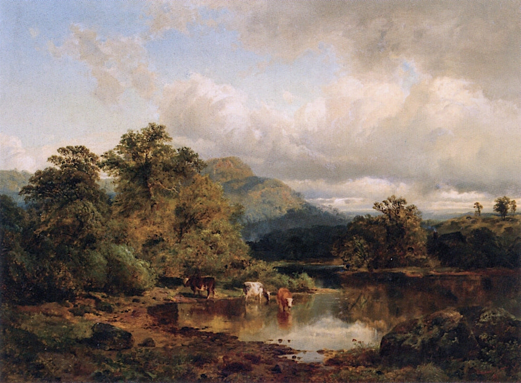 Landscape near the Susquehanna, vintage artwork by Edmund Darch Lewis, 12x8" (A4) Poster