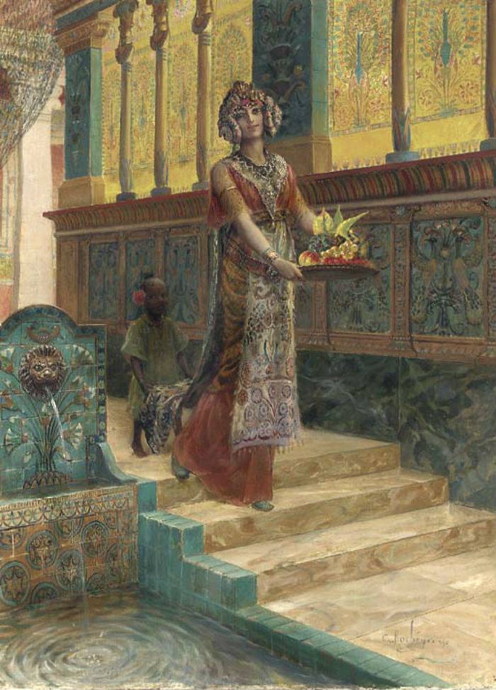 An Eastern Beauty, vintage artwork by Georges Antoine Rochegrosse, 12x8" (A4) Poster