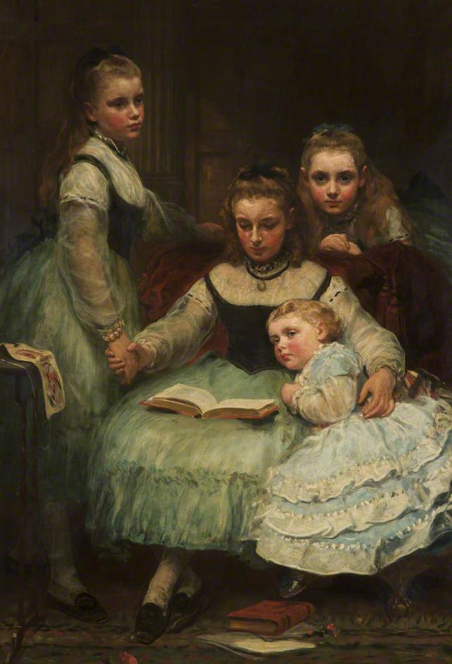 The Walker Sisters, vintage artwork by James Sant, R.A., A3 (16x12") Poster Print