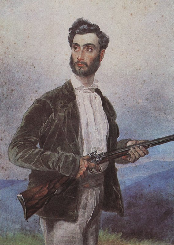 Portrait of Antonio Tittoni, vintage artwork by Karl Pavlovich Brulloff, A3 (16x12") Poster Print