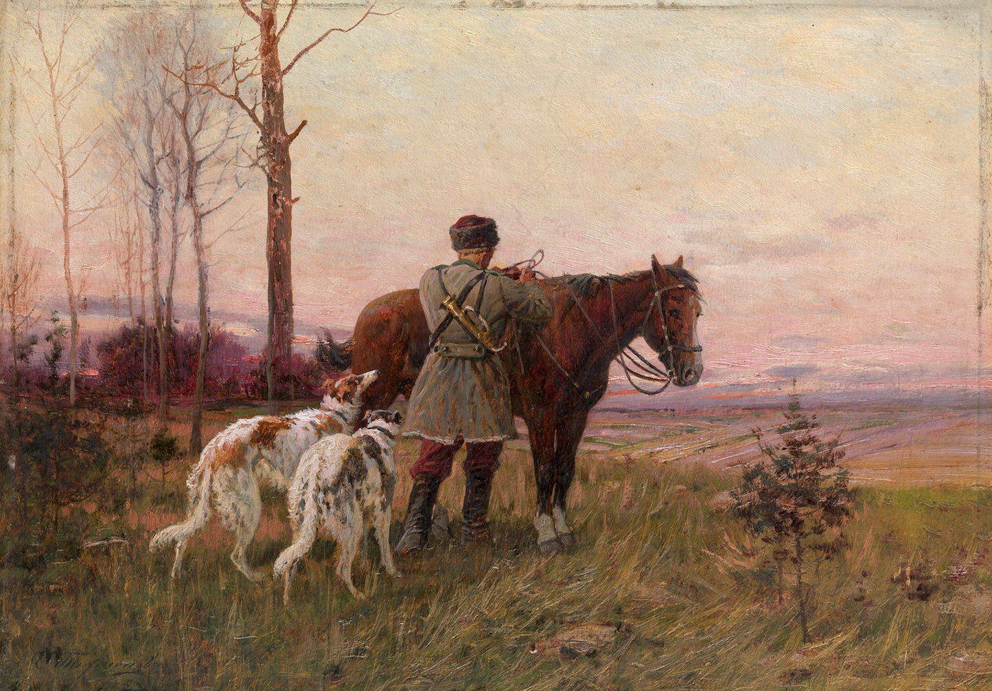 Before the Hunt by Yevgeny Tikhmenev,A3(16x12")Poster