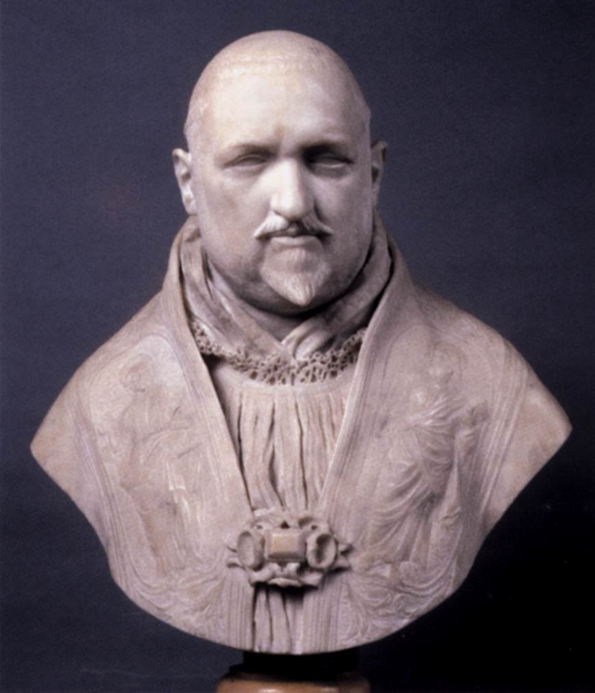 Pope Paul V (bust), vintage artwork by Gian Lorenzo Bernini, 12x8" (A4) Poster