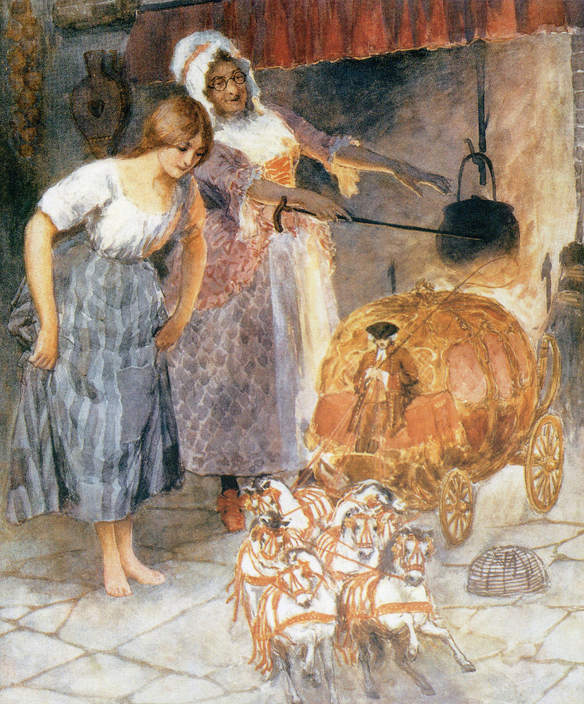 inderella and the Fairy Godmother by William Henry Margetson,A3(16x12")Poster