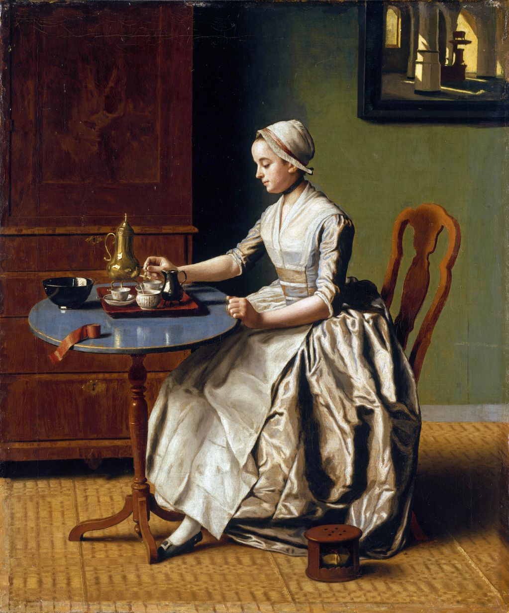 A Dutch Girl at Breakfast, vintage artwork by Jean-Étienne Liotard, 12x8" (A4) Poster