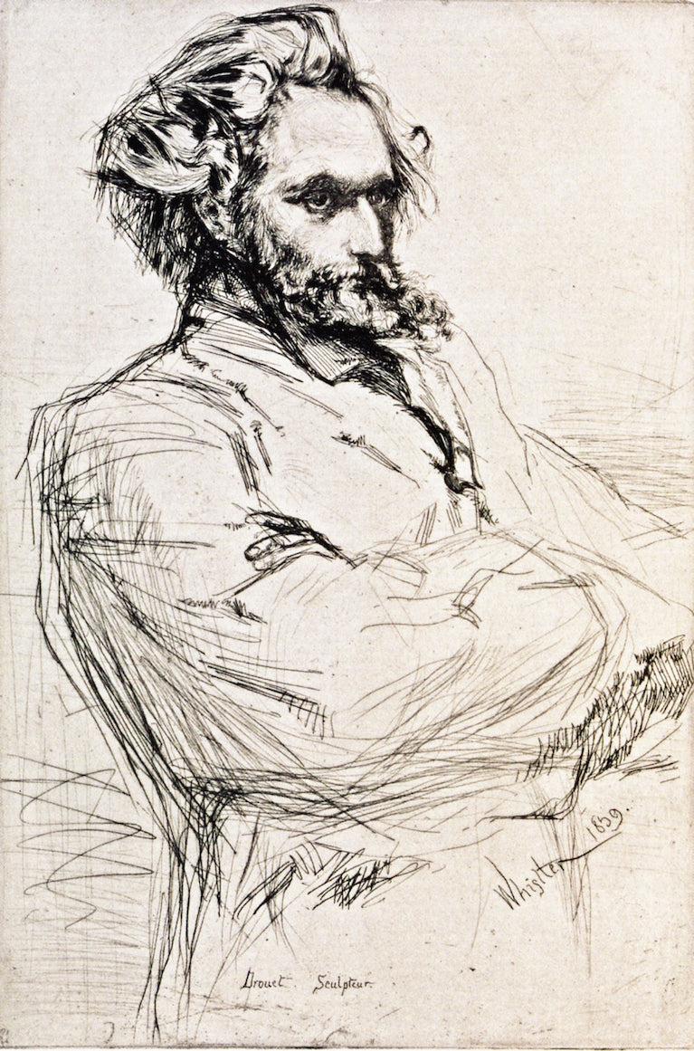 Drouet, vintage artwork by James Abbott McNeill Whistler, 12x8" (A4) Poster