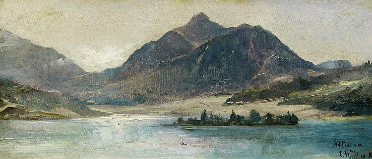 At the Schliersee, vintage artwork by Carl Böker, 12x8" (A4) Poster