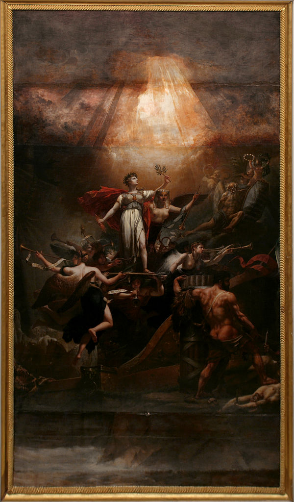 Allegorie du dix-huit brumaire ou La France sauvee, vintage artwork by Antoine-Francois Callet, 12x8" (A4) Poster