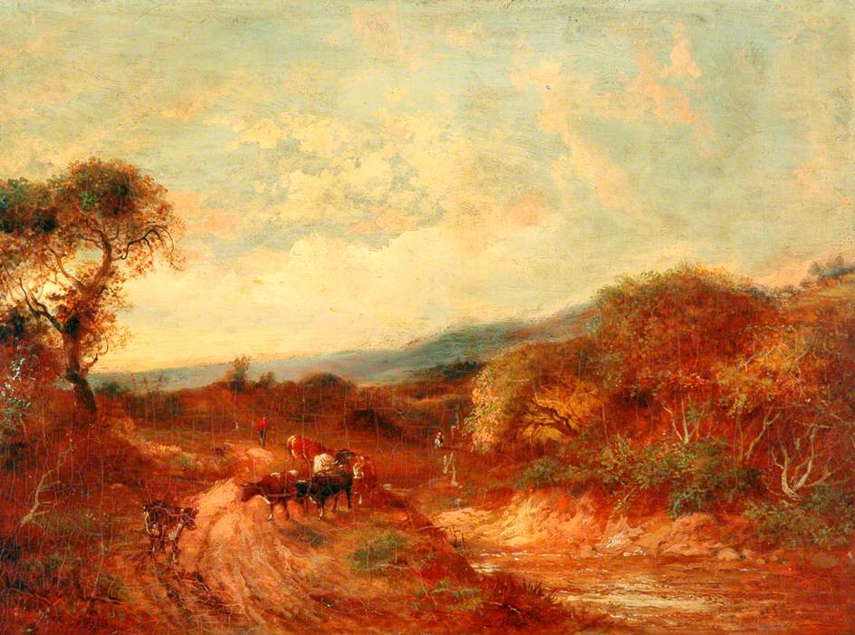 Near Red Hill, Surrey, vintage artwork by John Linnell, A3 (16x12") Poster Print
