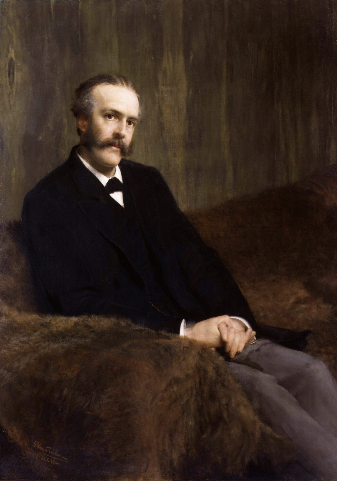 Arthur James Balfour, 1st Earl of Balfour, vintage artwork by Sir Lawrence Alma-Tadema, 12x8" (A4) Poster