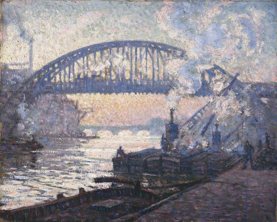 The Railway Bridge, Charenton by Christopher Nevinson,16x12(A3) Poster
