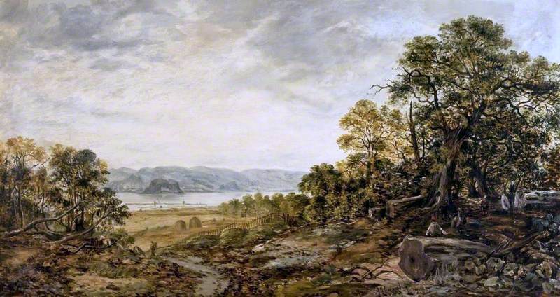 On the Clyde, Dumbarton, vintage artwork by Arthur Perigal the Younger, A3 (16x12") Poster Print