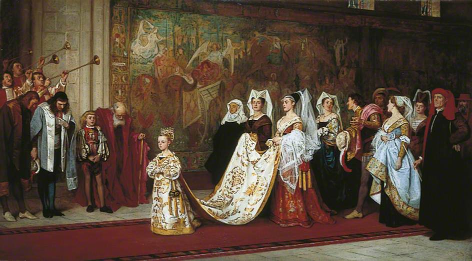 Her Most High, Noble and Puissant Grace, vintage artwork by Philip Hermogenes Calderon, 12x8" (A4) Poster