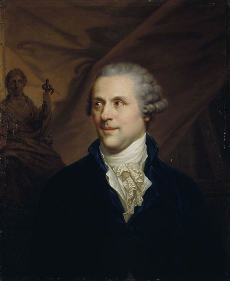 Dr John Rogerson, Physician and Adviser to Catherine the Great, vintage artwork by Johann Baptist Lampi the Elder, 12x8" (A4) Poster