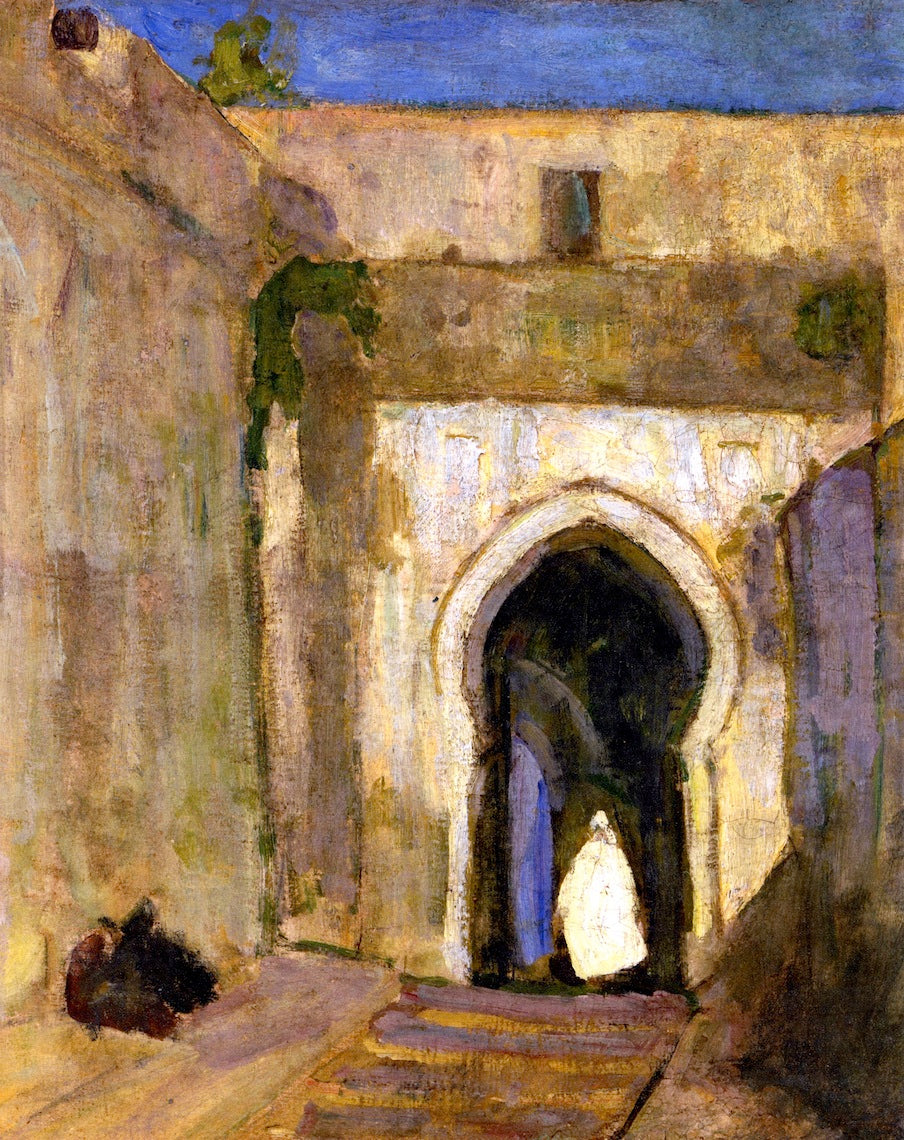 Gateway Tangier, vintage artwork by Henry Ossawa Tanner, 12x8" (A4) Poster