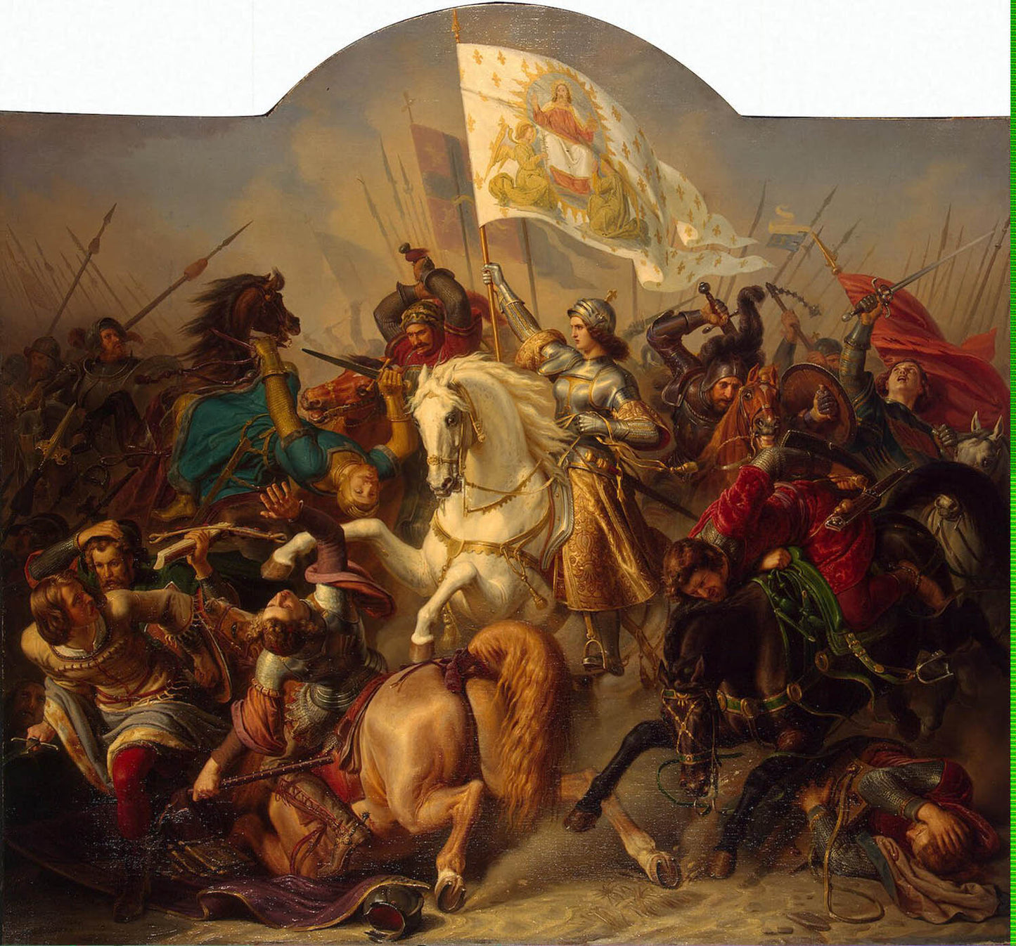 Joan of Arc in Battle, vintage artwork by Hermann Anton Stilke, A3 (16x12") Poster Print