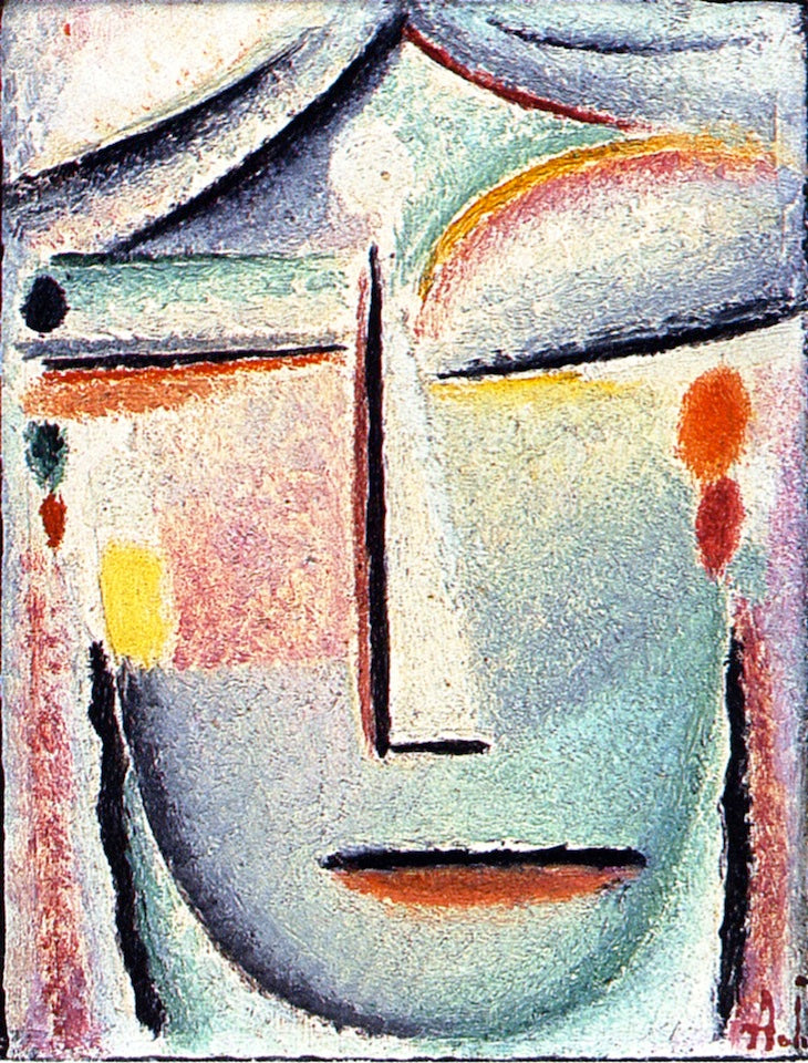 Abstract Head: Saint, vintage artwork by Alexei von Jawlensky, 12x8" (A4) Poster