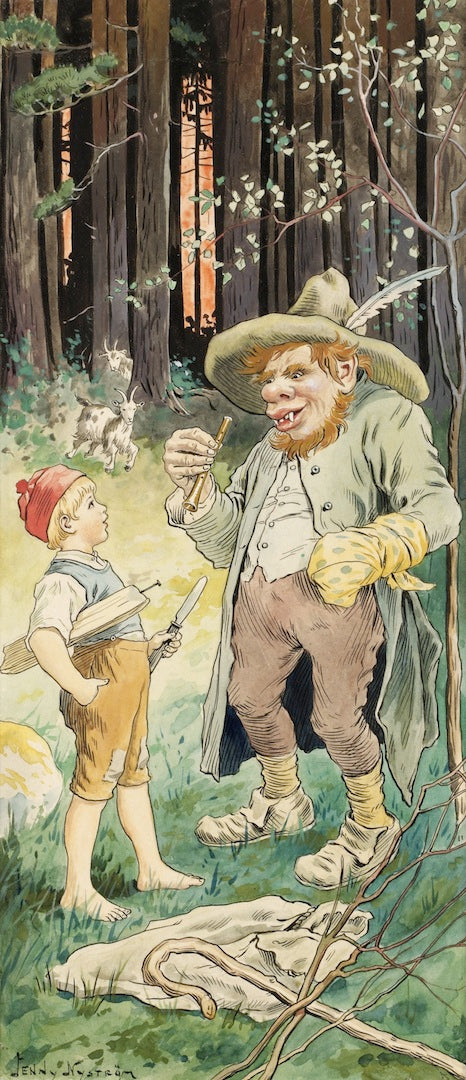 Boy with a Troll by Jenny Nystrom,A3(16x12")Poster
