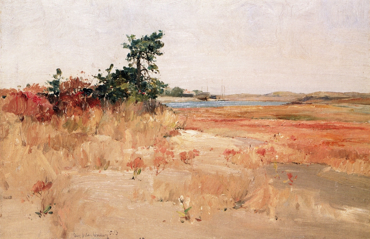 Red Marsh, York, Maine, vintage artwork by Charles H. Woodbury, 12x8" (A4) Poster