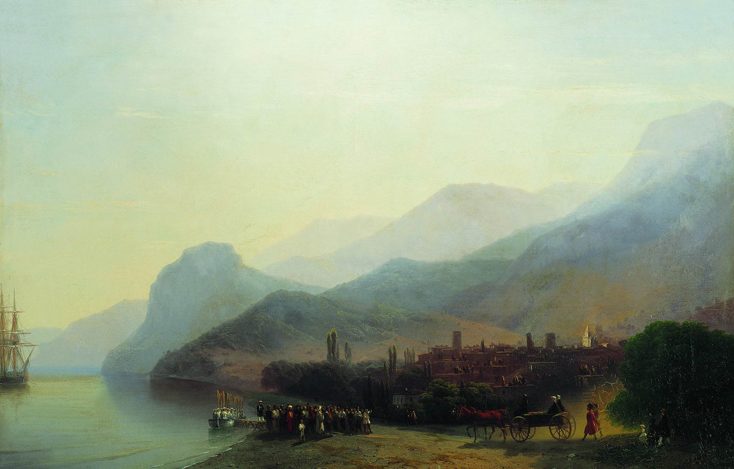 Alushta, vintage artwork by Ivan Constantinovich Aivazovsky, A3 (16x12") Poster Print