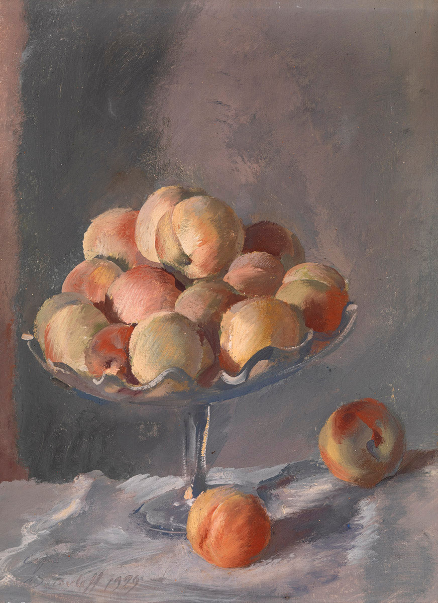 Still Life with peaches by Alexander Evgenievich Yakovlev,16x12(A3) Poster