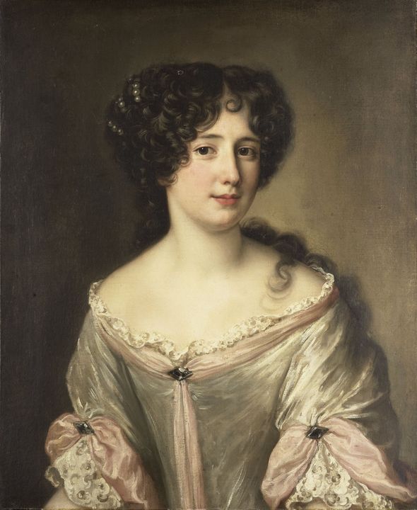 Portrait of Maria Mancini, Duchess of Bouillon, vintage artwork by Jacob Ferdinand Voet, 12x8" (A4) Poster