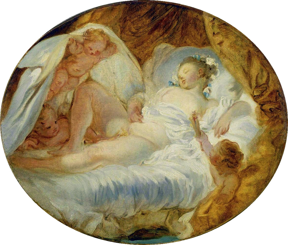 Le feu aux poudres (The Match to Powderkeg), vintage artwork by Jean-Honore Fragonard, 12x8" (A4) Poster