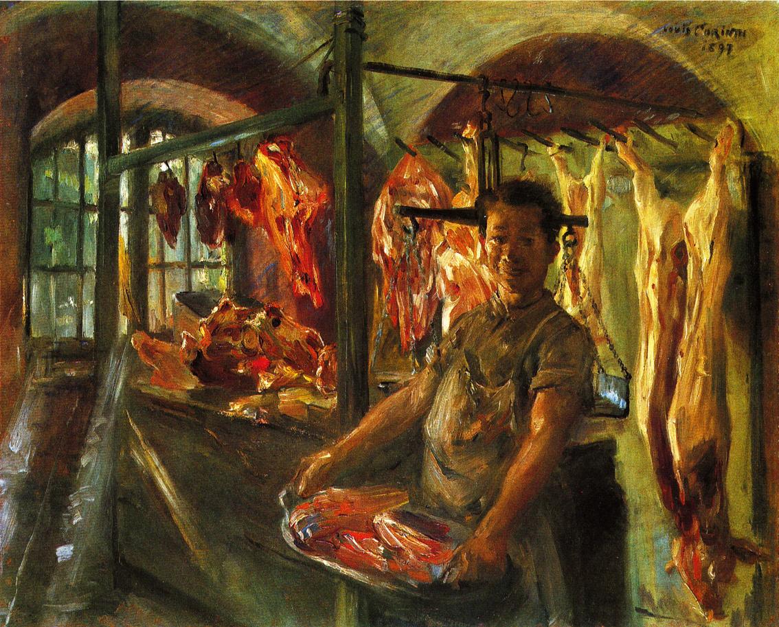 Butcher's Shop at Schaftlarn an der Isar by Lovis Corinth,A3(16x12")Poster