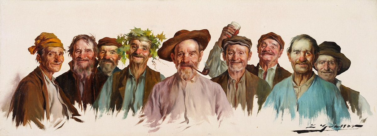 Charakterköpfe, vintage artwork by Luis Graner Y Arrufi, 12x8" (A4) Poster