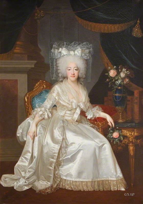Marie-Josephine-Louise de Savoie, vintage artwork by Joseph Boze, 12x8" (A4) Poster