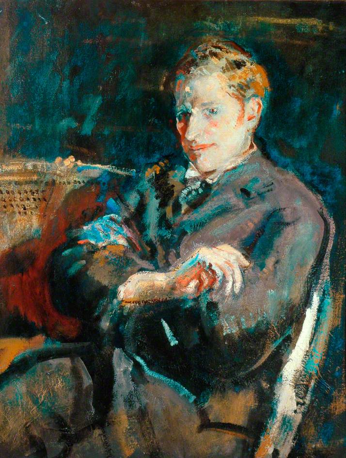 Martin Wood, Art Critic, vintage artwork by Ambrose McEvoy, 12x8" (A4) Poster