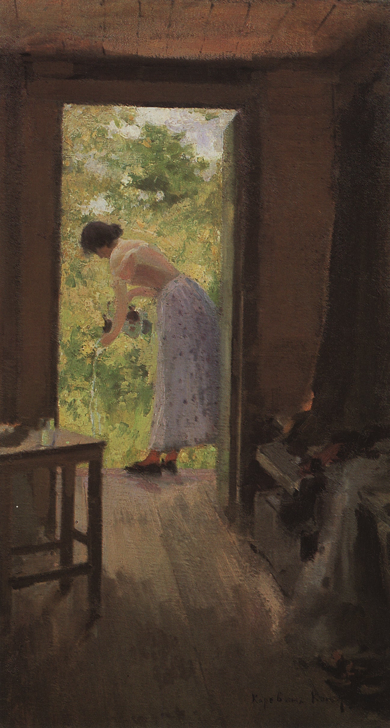 At the Dacha by Constantin Alexeevich Korovin,A3(16x12")Poster